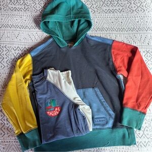 L.L. Bean Kids Colorblock Sweatshirt and long sleeve Sz 8
